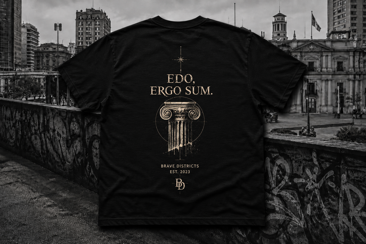 Edo ergo sum - polera ¨como,  luego existo¨.